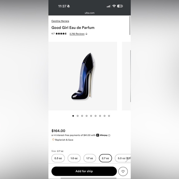 Carolina Herrera Black and Gold Stiletto Perfume - Picture 4 of 8